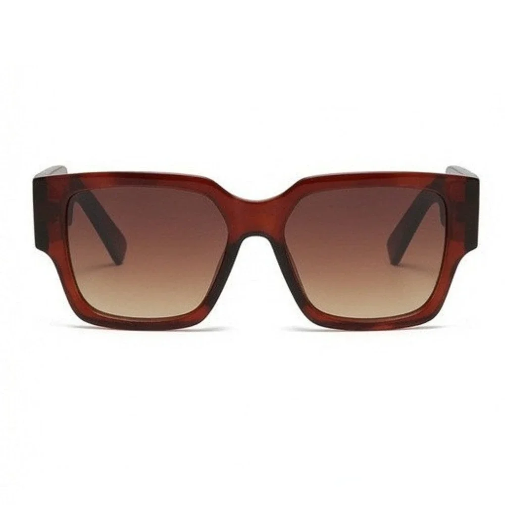 Mens Square Sunglasses Dark Brown Lens Outdoor UV400 Protection‎ Classy Shades